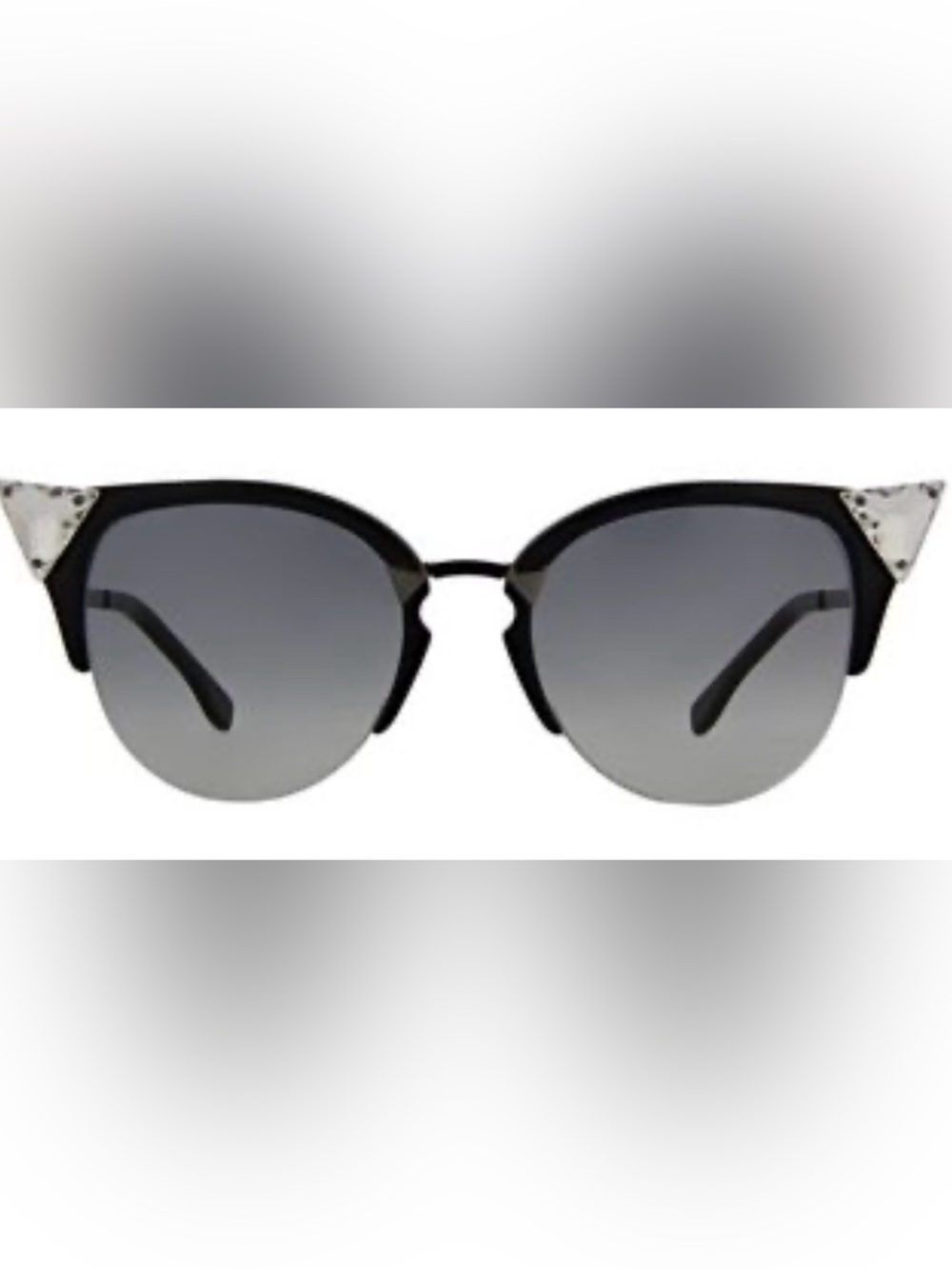 Fendi Black Sunglasses with Crystal Accents